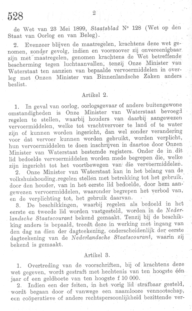 wet gebruik vervoermiddelen